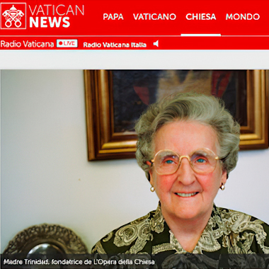 "L'amore profondo di Madre Trinidad per la Chiesa": articolo pubblicato su Vatican.news